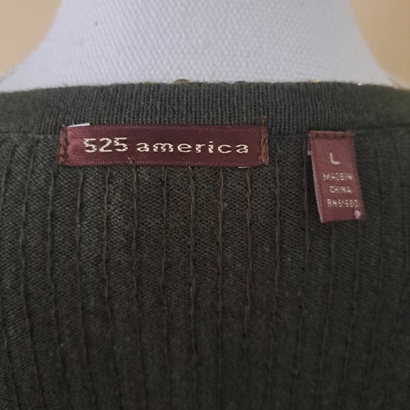 525 America Women's Gold and Olive Green Sequin Open Front Cardigan Size Large - Picture 10 of 10